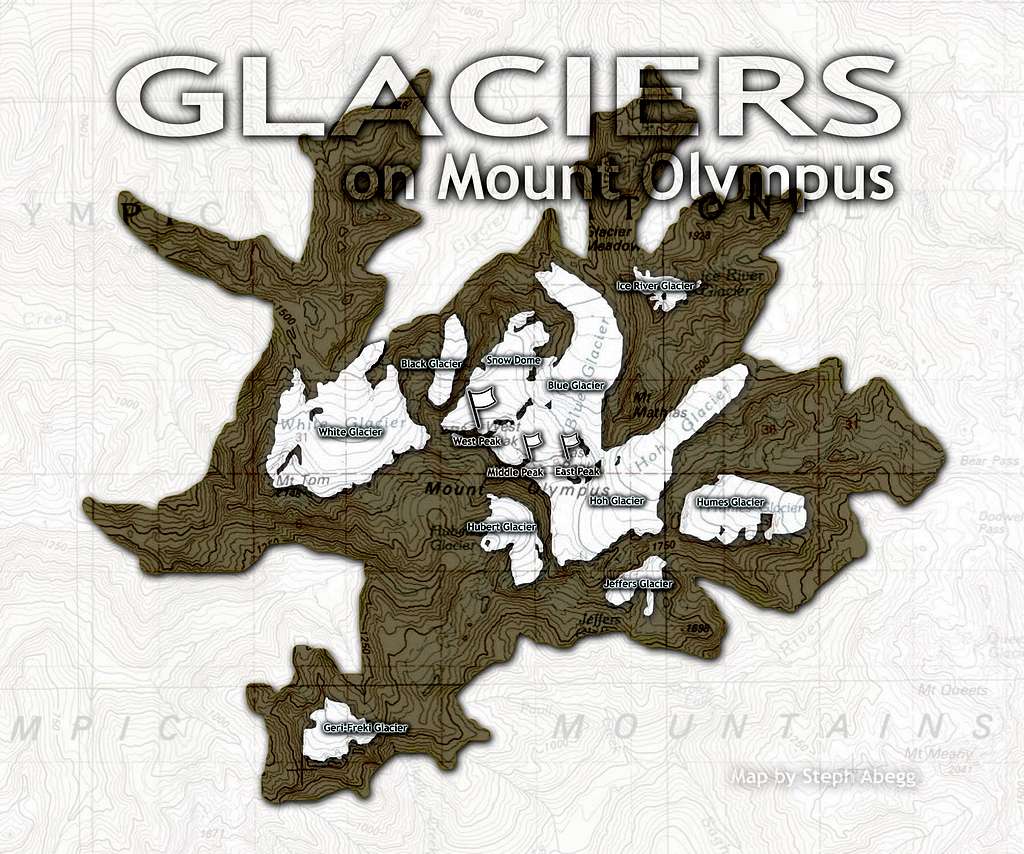 Glaciers on Mount Olympus, WA
