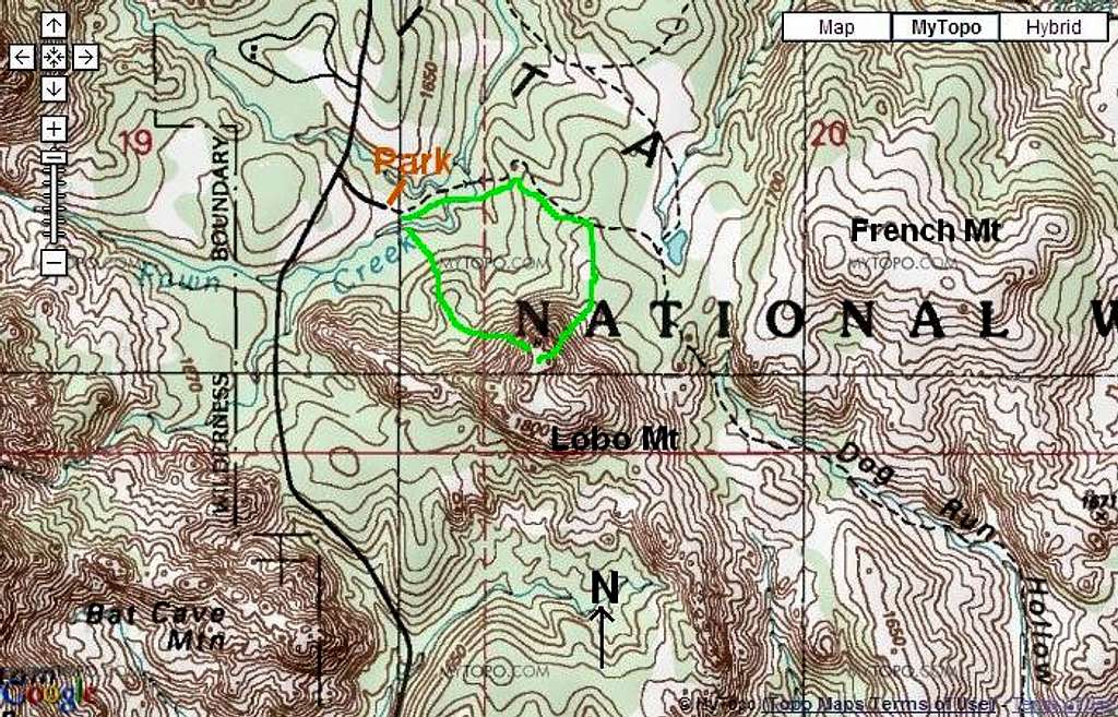 Map I (Lobo Mt)