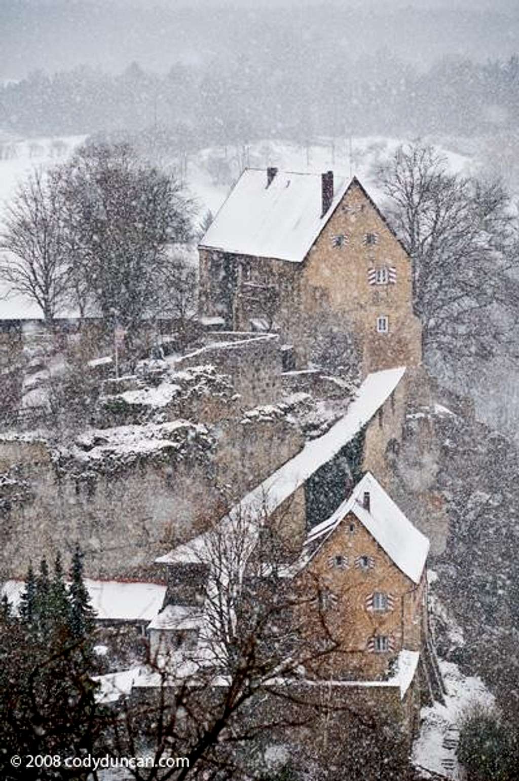 Burg Pottenstein in winter