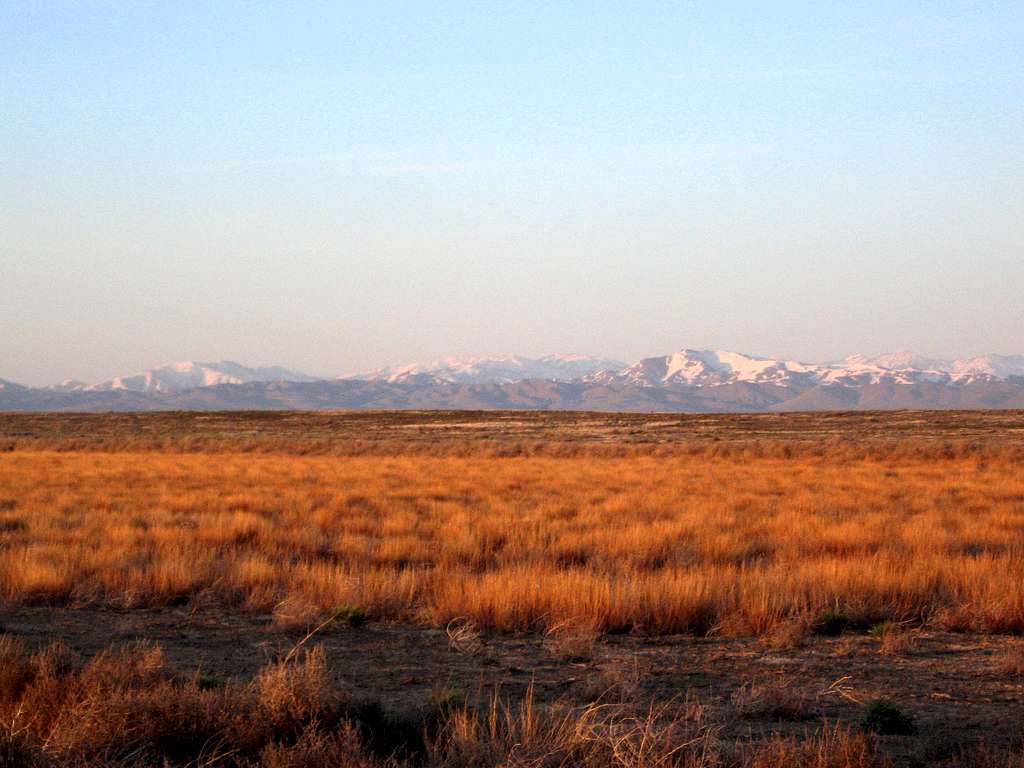 Boise mts. from Snake River Birds of Prey in the evening