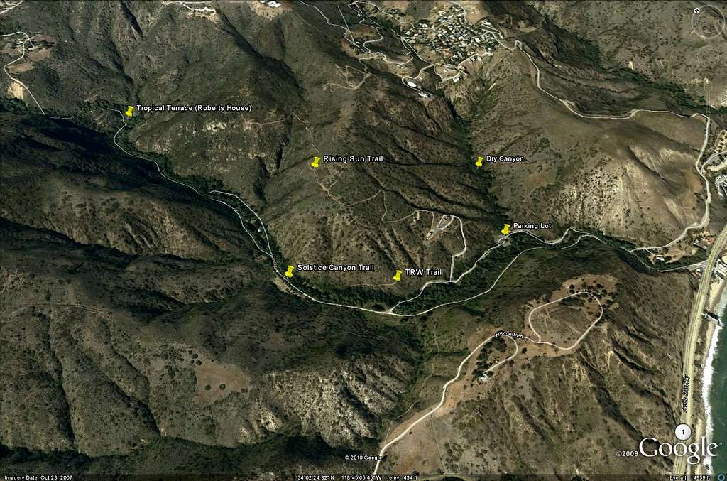 Solstice Canyon - Google Earth