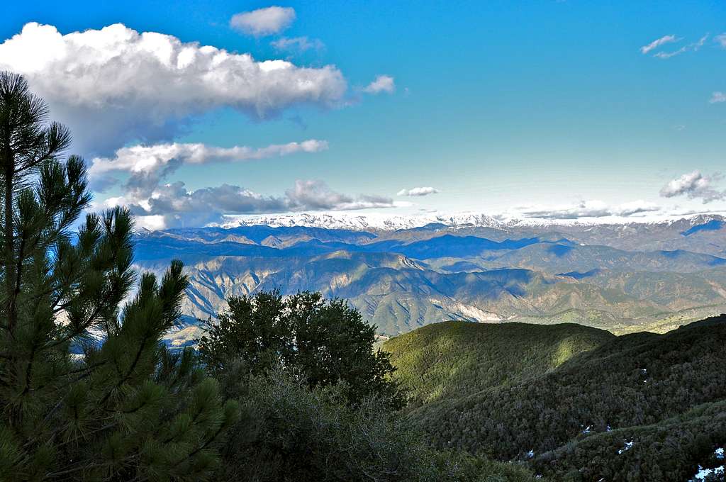 snow capped mountains of Southern California