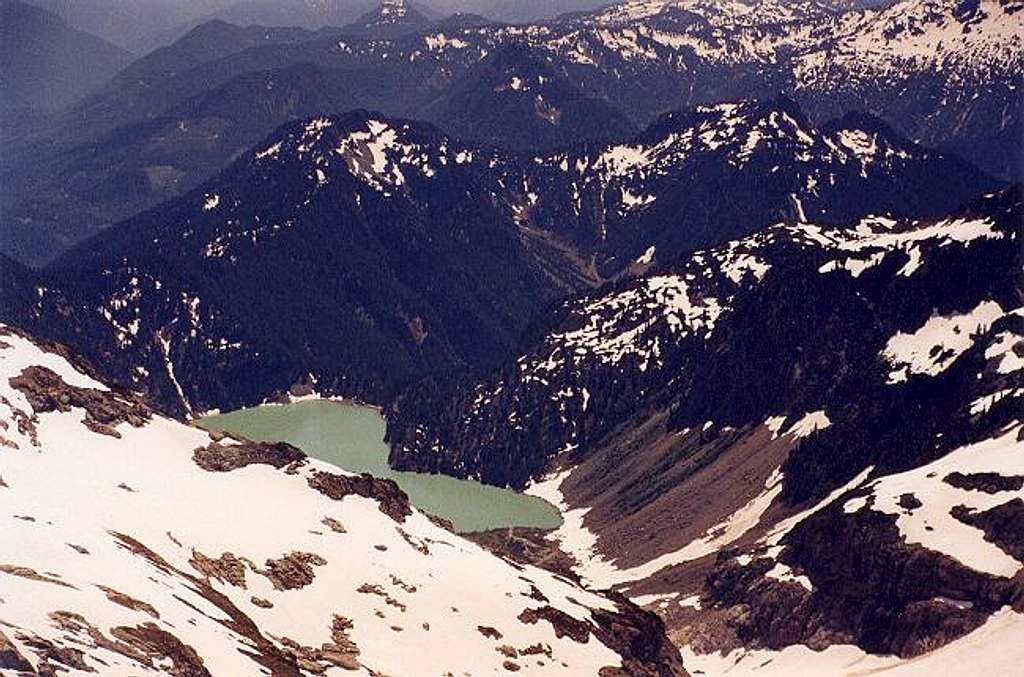 Blanca Lake from the summit...