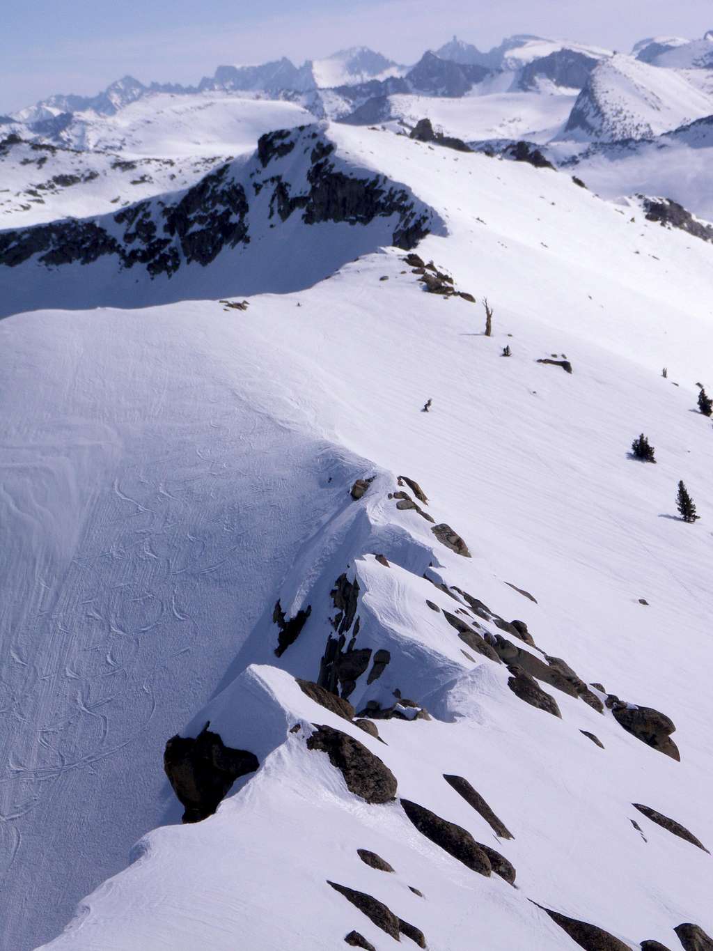 East ridge from summit