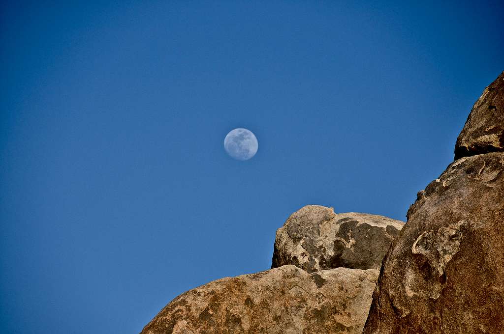 Moon rising over Whitney Cave