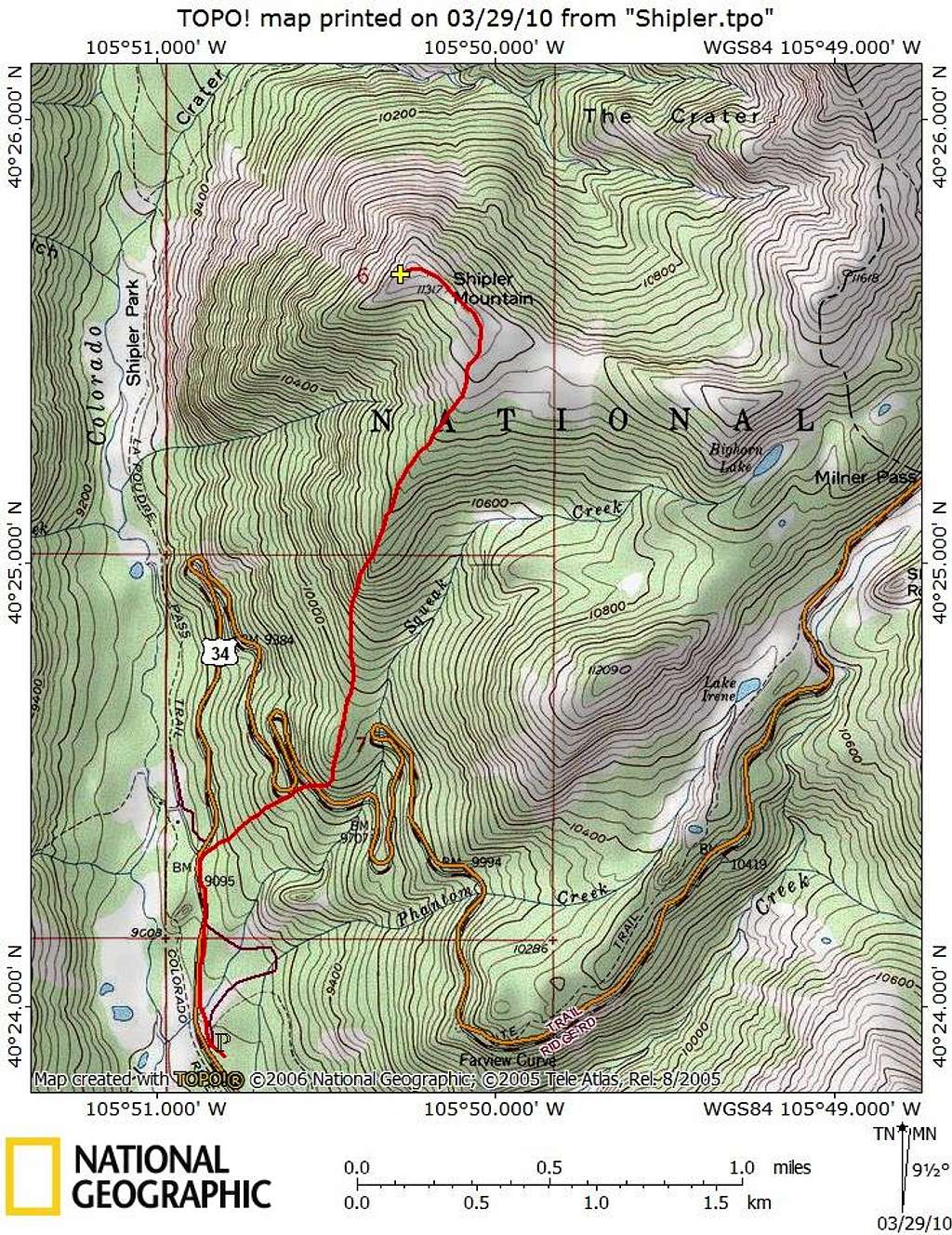 South Ridge, Winter_Route Map