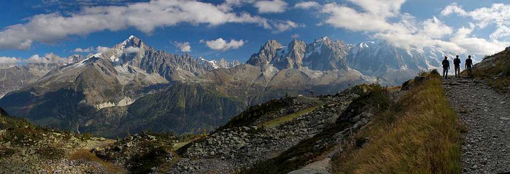 Panorama of Aiguilles de Chamonix