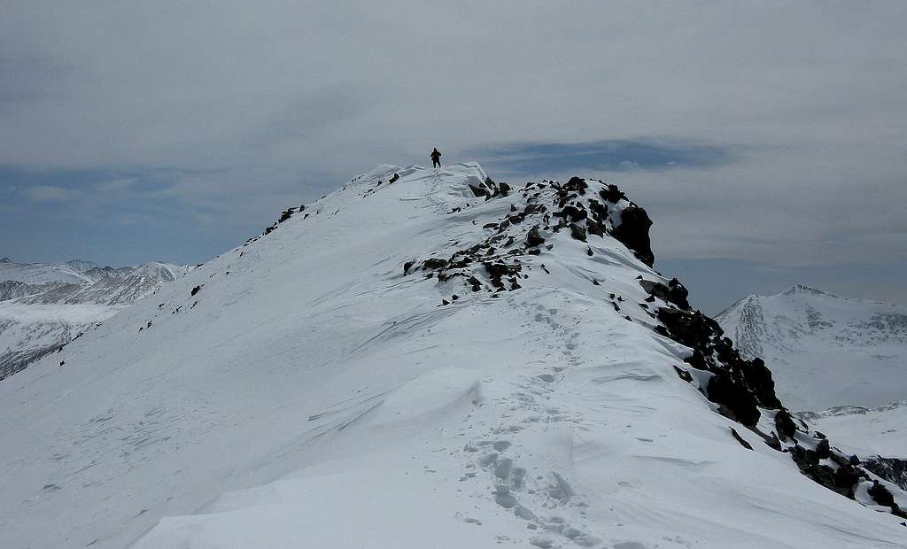 The final summit push on Eagle Peak