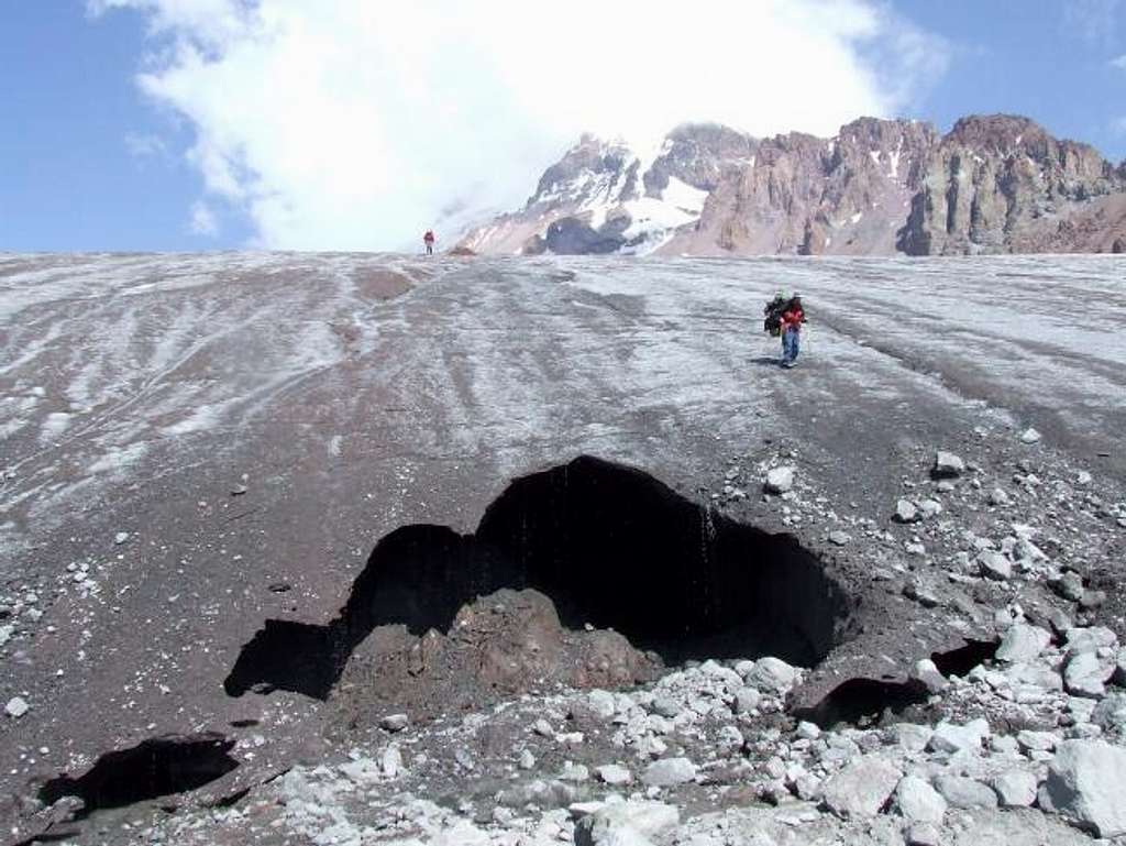 Gergeti glacier (Mount Kazbek)