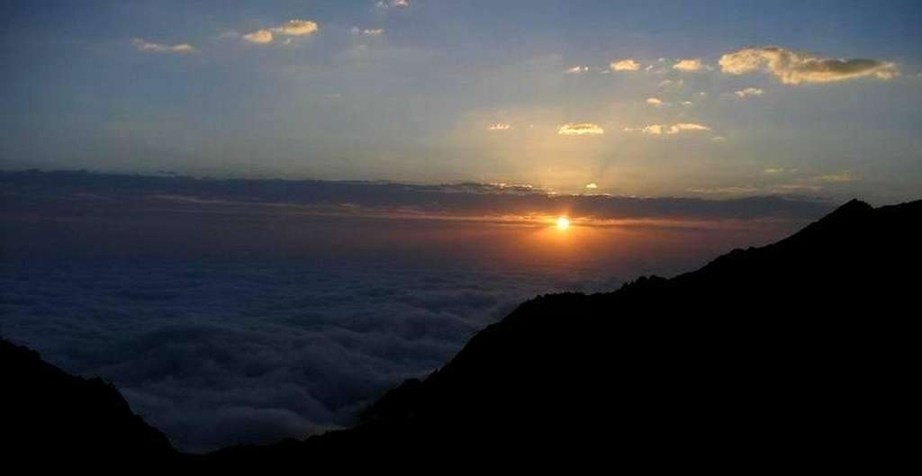 sun rise in sarchal shelter, alam mount ,Iran.
