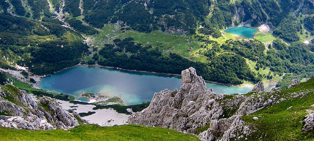 Škrčka Jezera lakes from Planinica