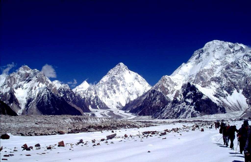 direction to K2 base camp from vigne glacier.