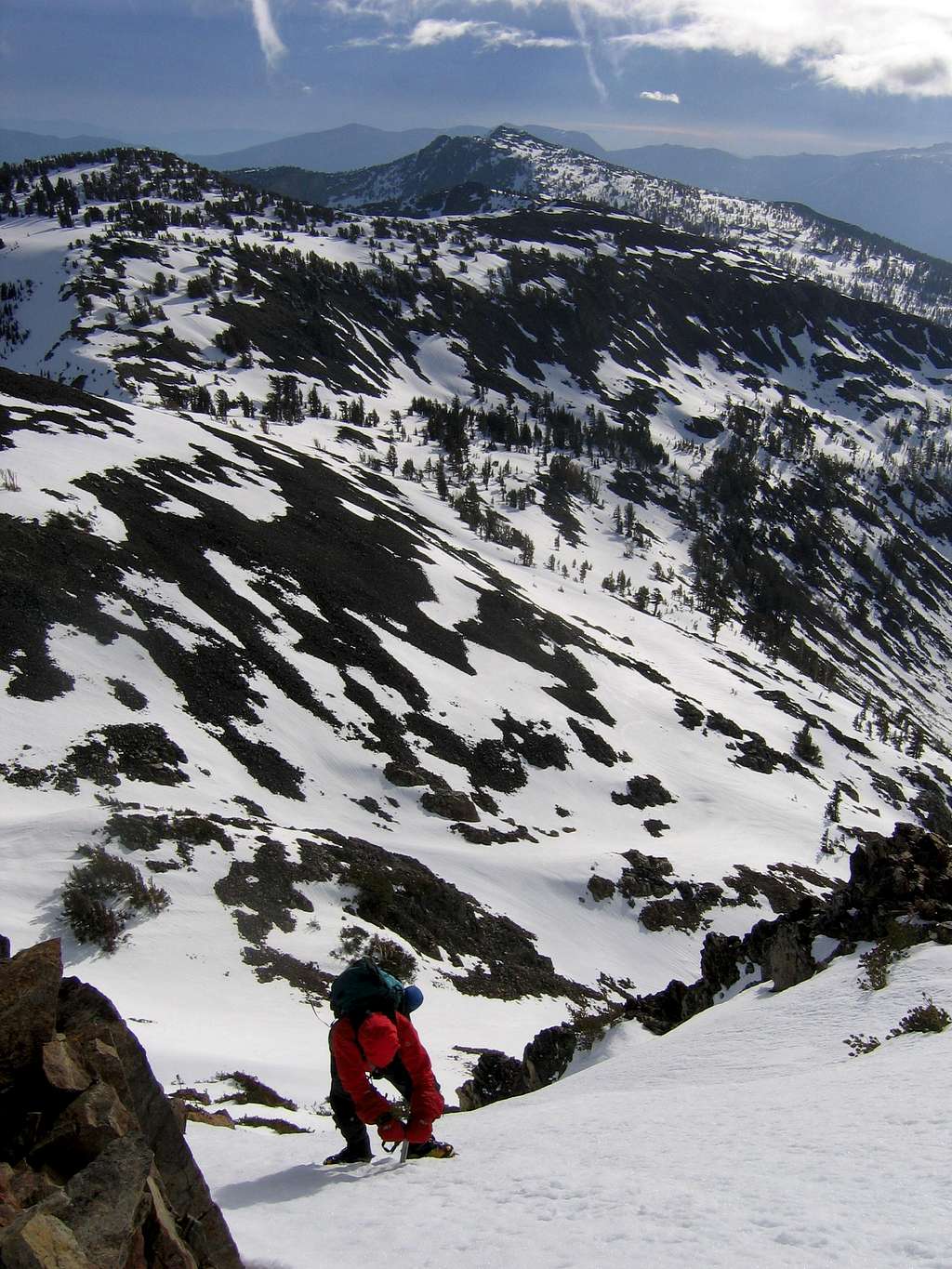 Steep Snow Climbing on Dicks Peak