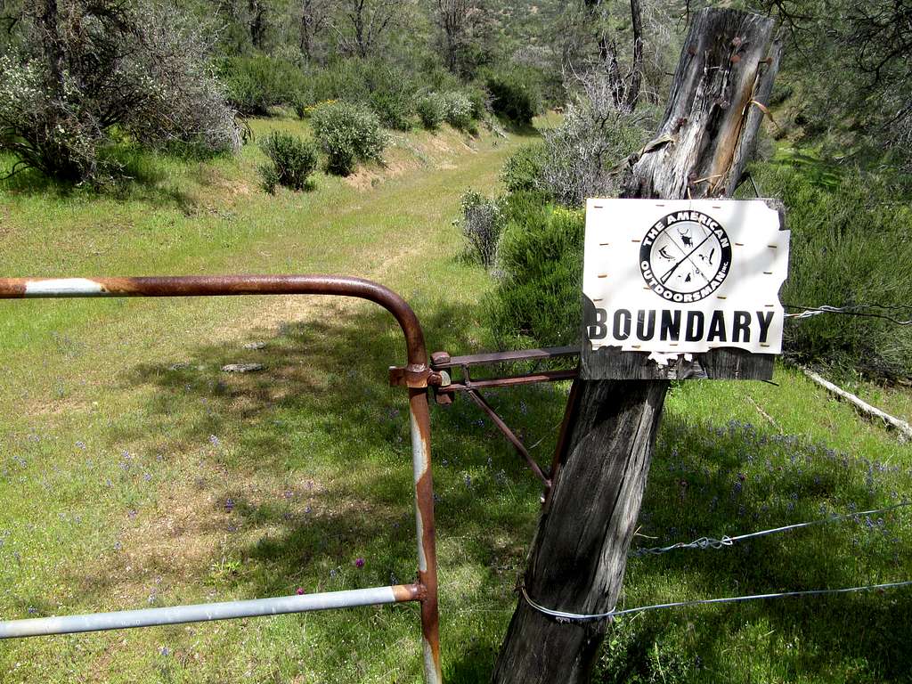If you see this sign and fence boundary you know you are on the correct path!