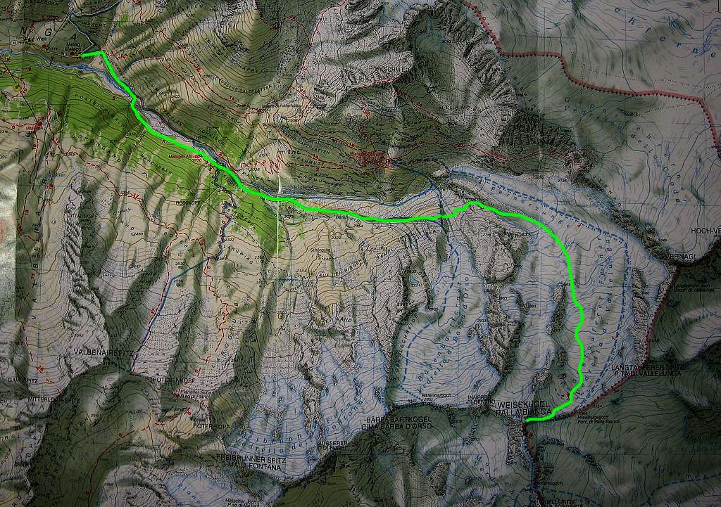 The ski route