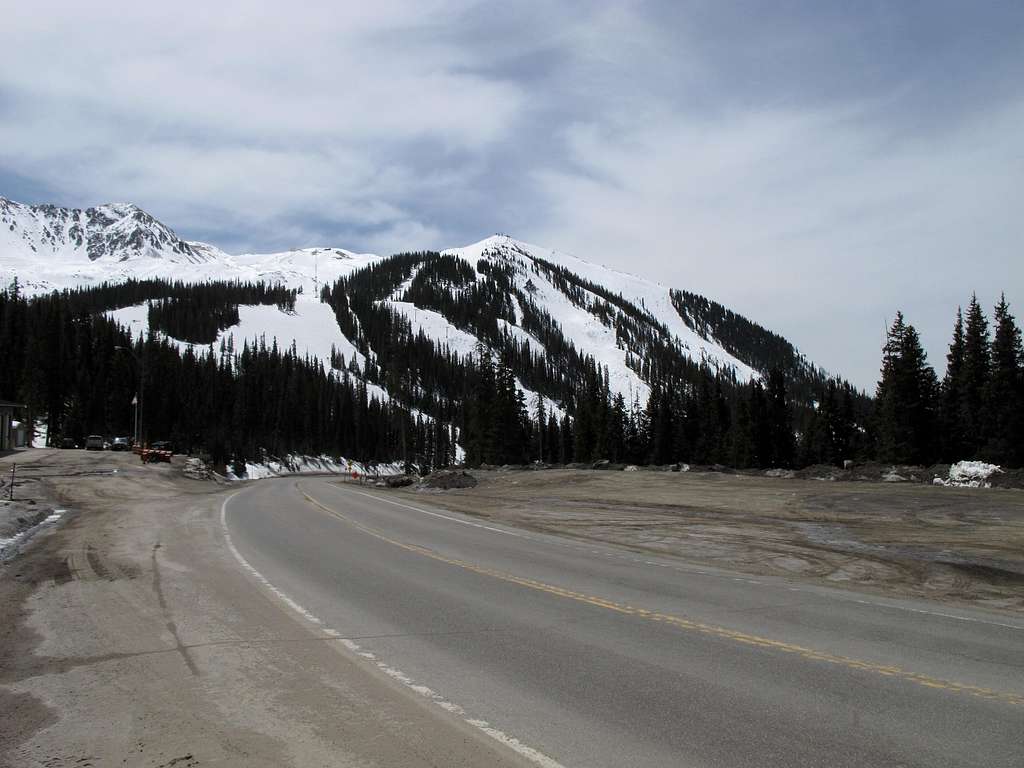 At the bottom, A-Basin ski area to the south