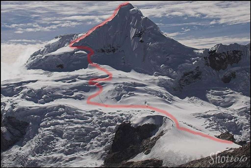 Normal route seen from Urus summit (2007)