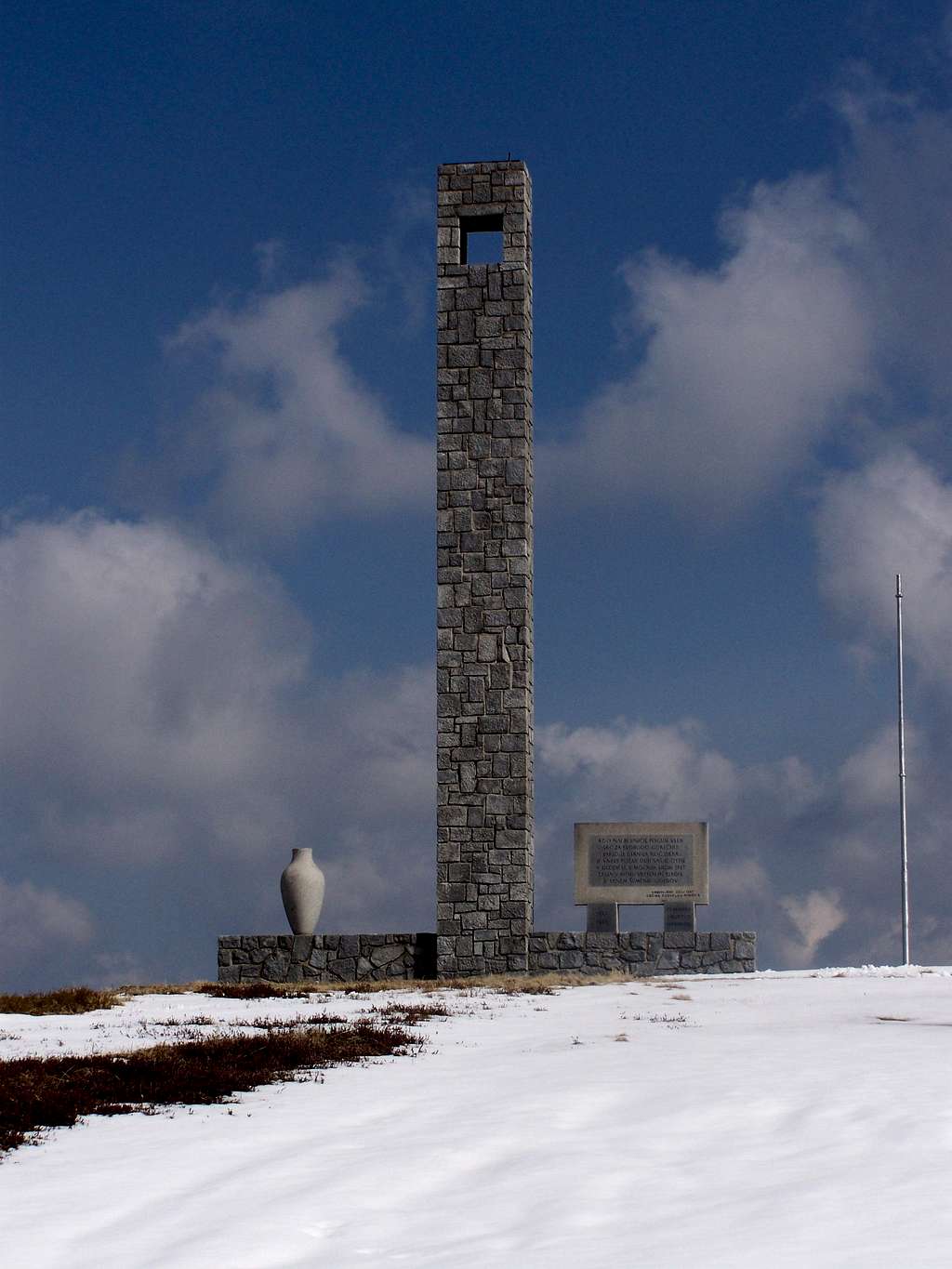 The NOB memorial on the summit of Jezerski vrh
