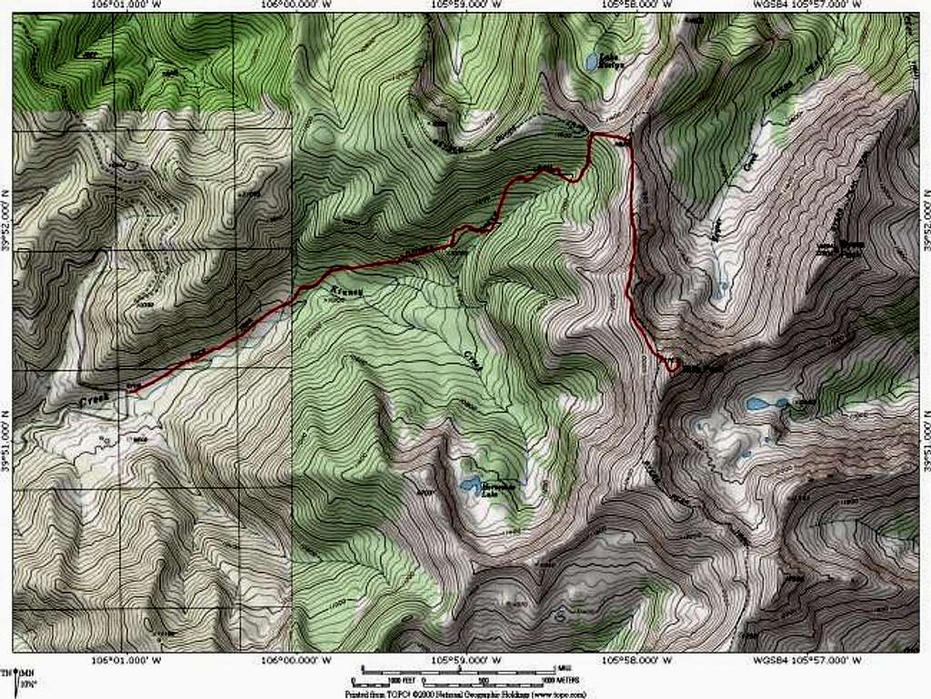 Topo map of the Kinney Creek...