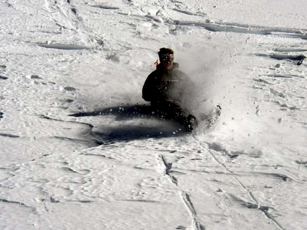 March 2004 - Me glissading...