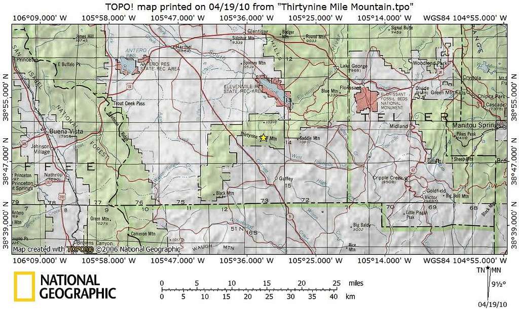 Thirtynine Mile Mountain_Getting There Map