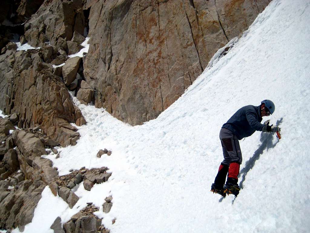 Steep Spring Snow on the South Face of Russell
