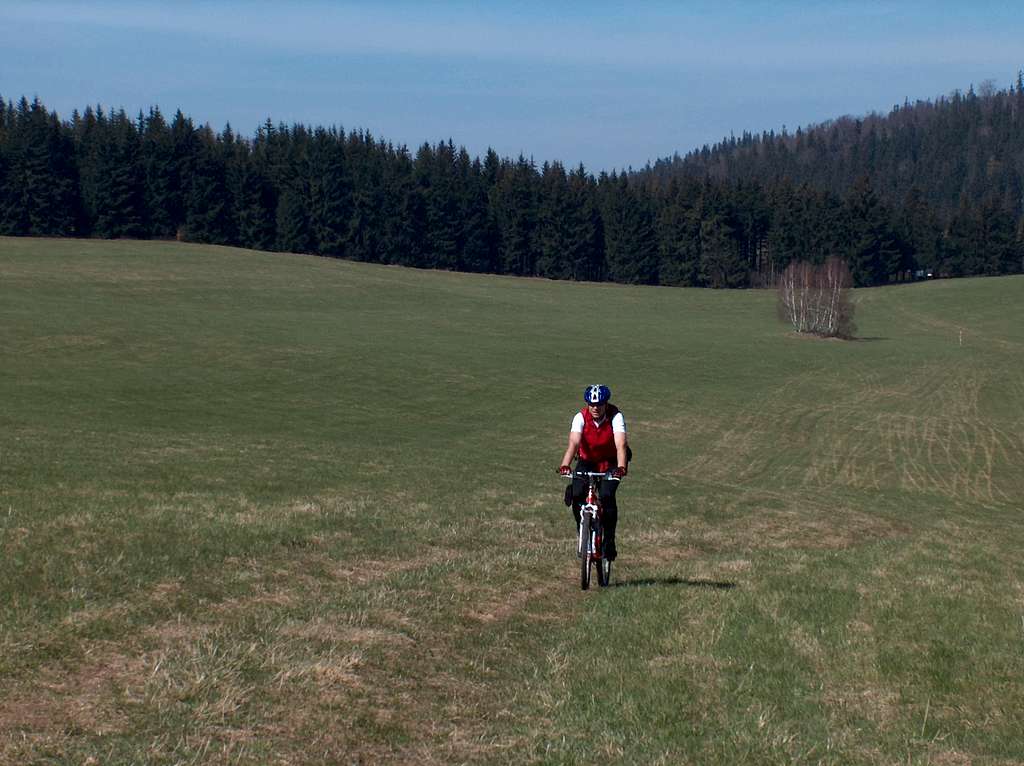 On the Czech side of pass Przełęcz Gierałtowska
