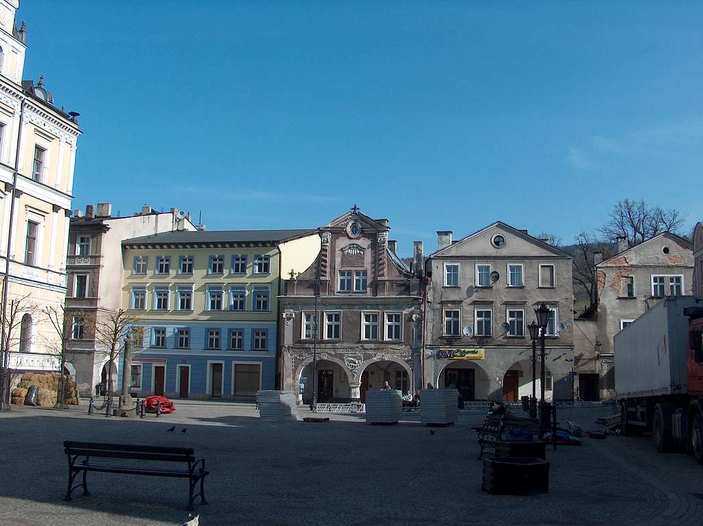 Market place of Lądek-Zdrój