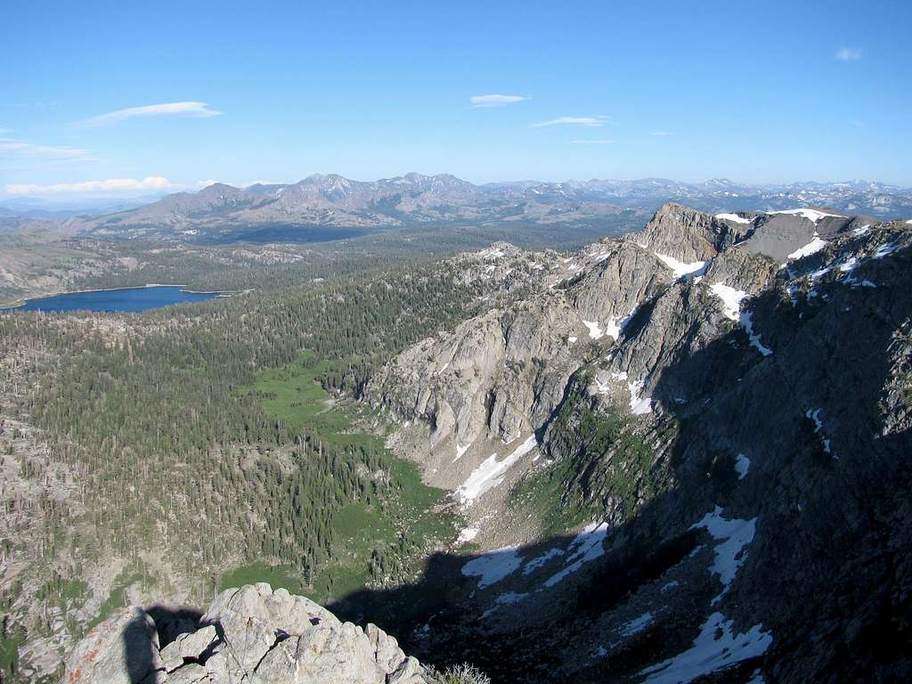 View of the northern face of Deadwood Peak from point 9626.