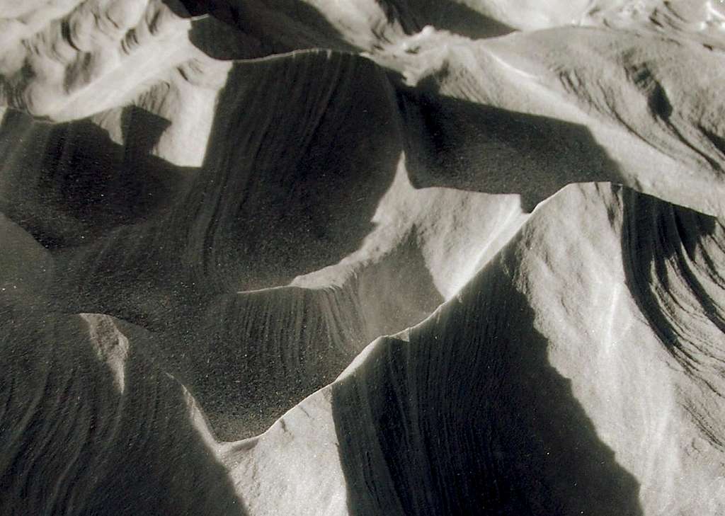 Wind Scoured Snow Near the Bolam Glacier