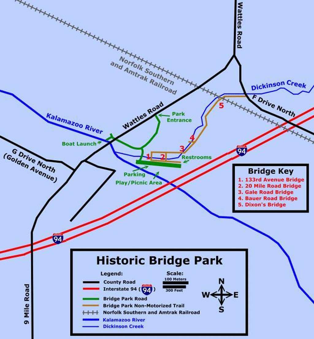 Historic Bridge Park map