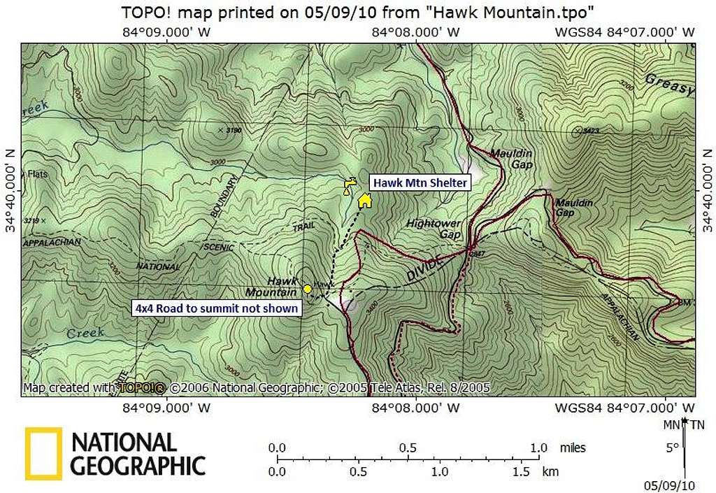 Hawk Mountain Route Map