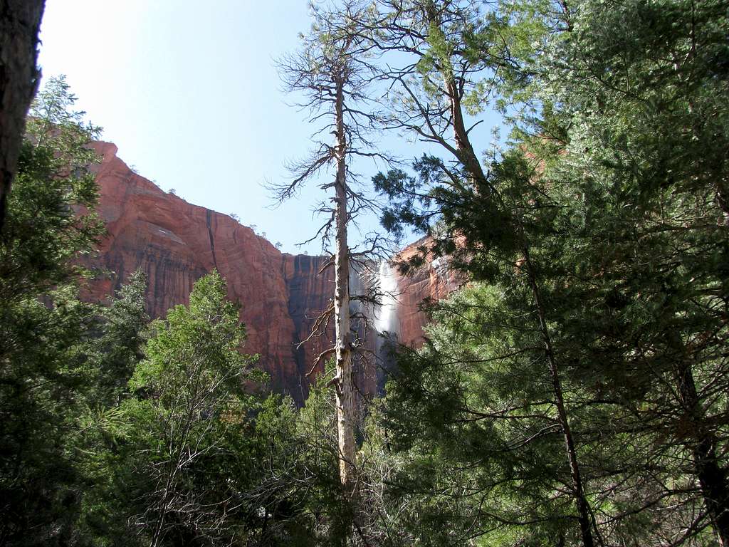 Kolob Arch and spring waterfall