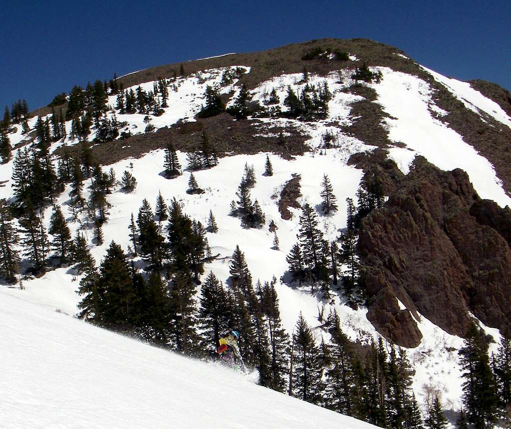 Skiing Lake Peak
