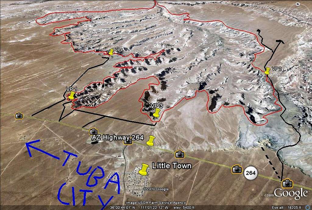 Google Overview of Coal Mine Canyon