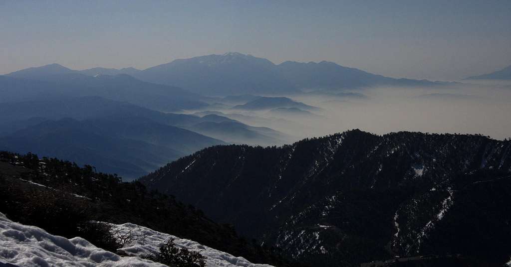 San Bernardino Mountains as seen from Mt Baldy