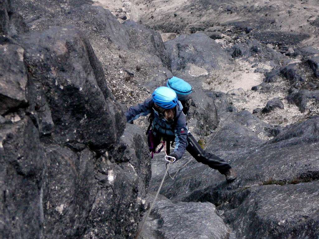 Climbing on Carstensz Pyramide