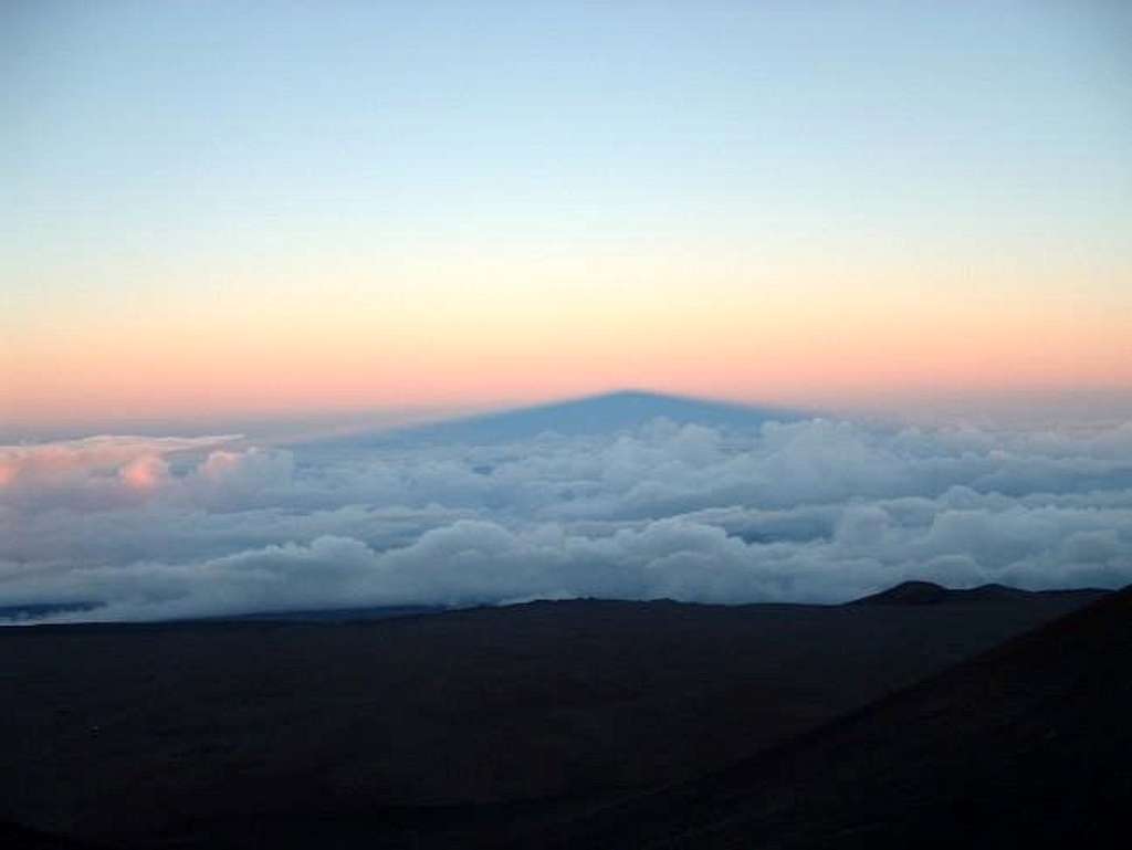 Mauna Kea's shadow near sunset