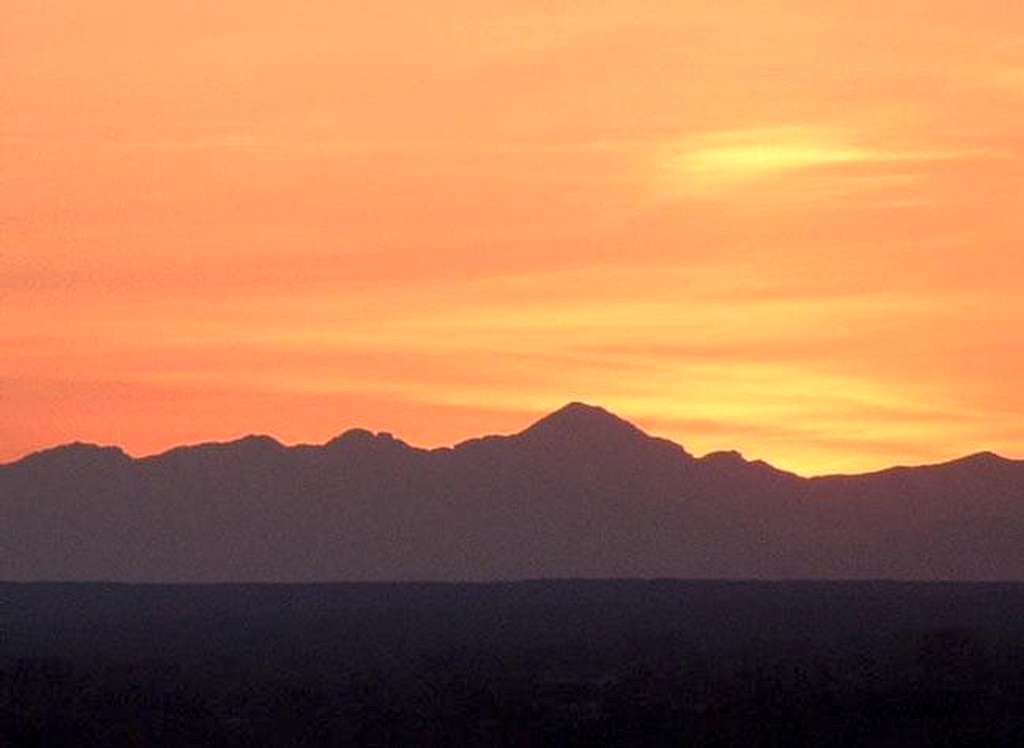 Sunset over Diamond Peak from...