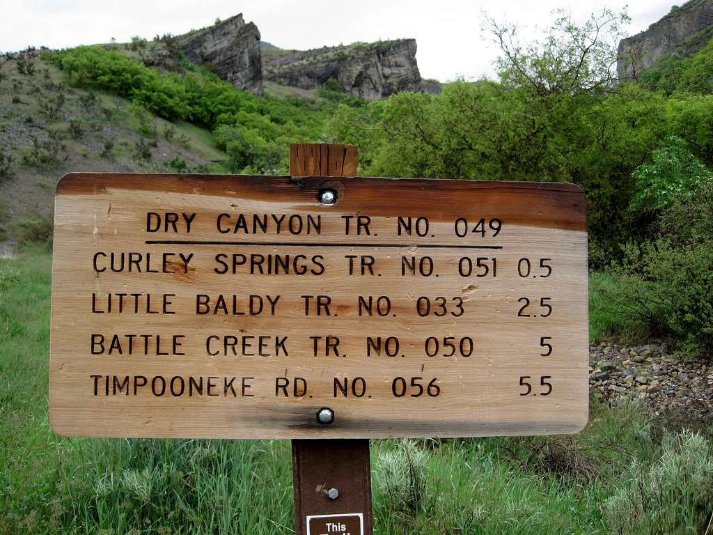 Dry Canyon Trail signs