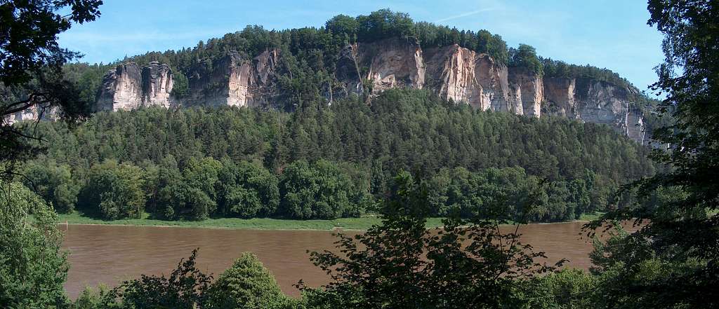 The Elbe's sandstone cliffs