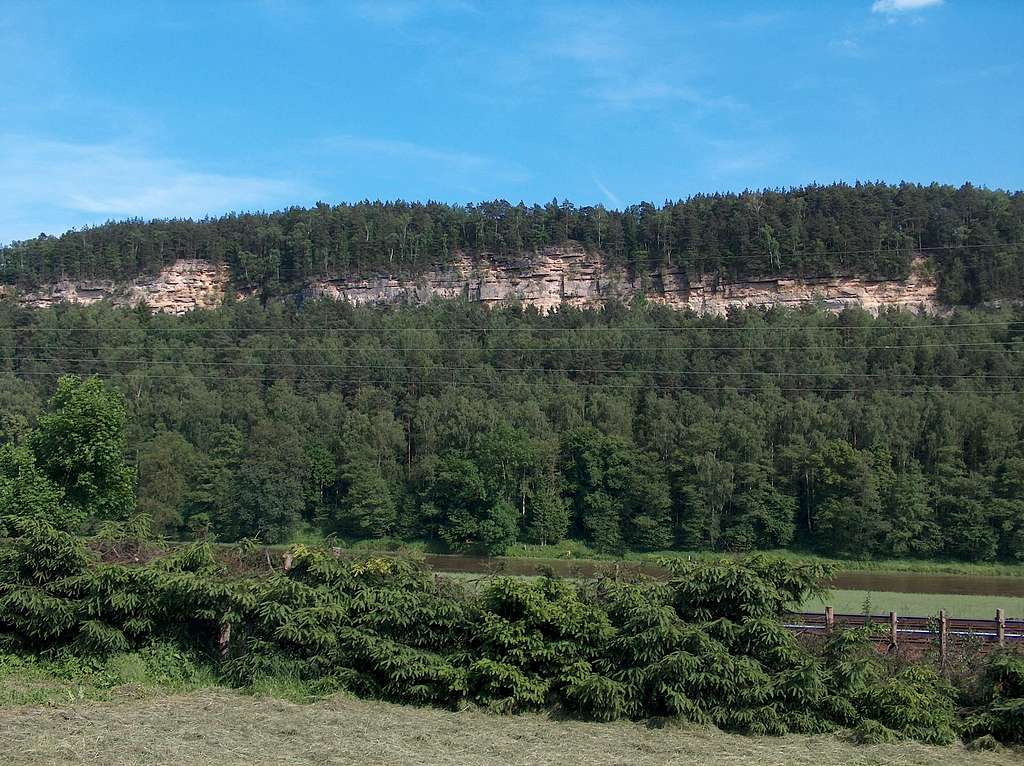 The Elbe's sandstone cliffs