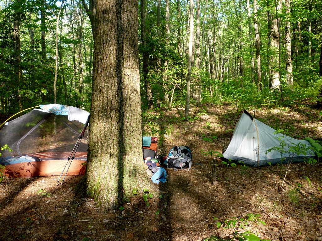Tent camping at Stover Creek