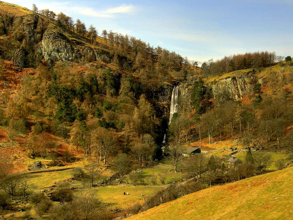 Pistyll Rhaeadr at head of Hanging Valley
