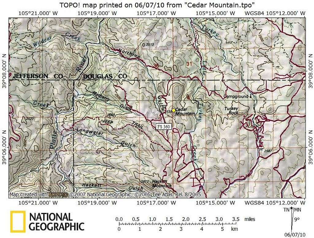 Cedar Mountain_Getting There Map