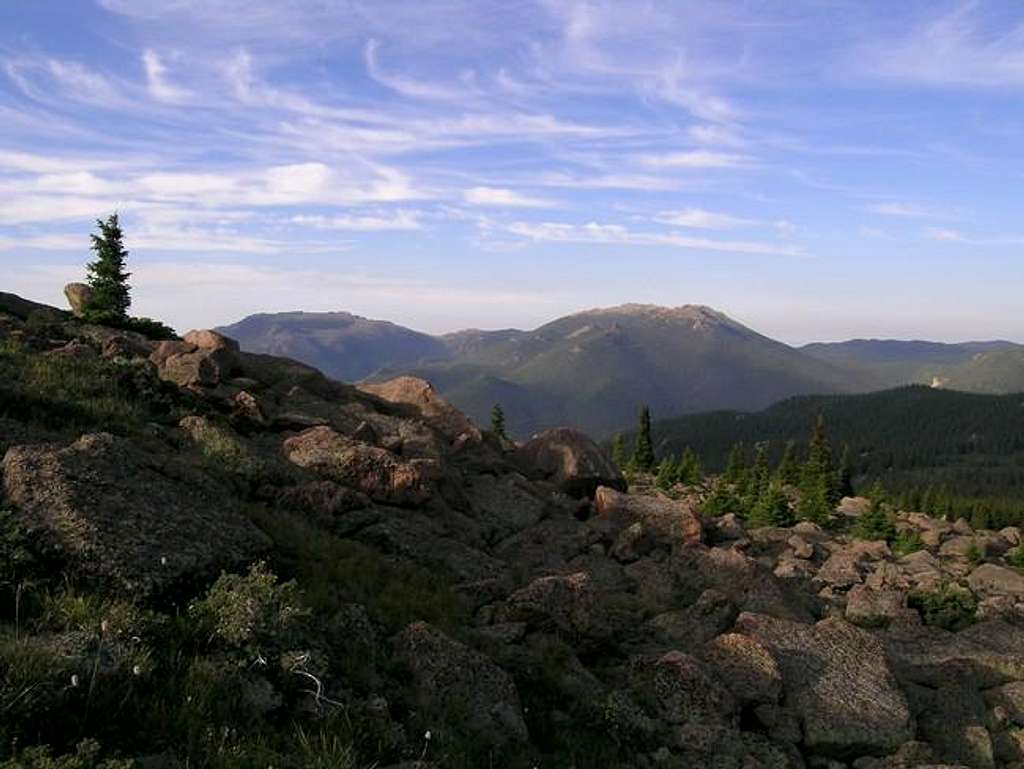 A view of Bison Peak early on...