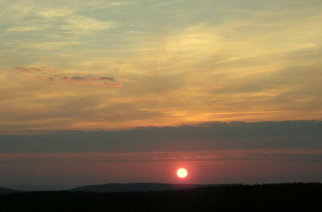 Sunset in the Harz Mountains