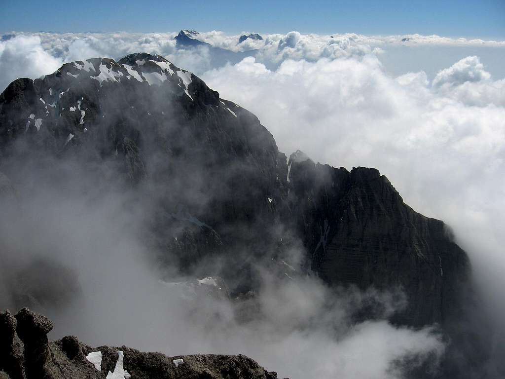 Monte Pelf seem from the summit of Schiara.