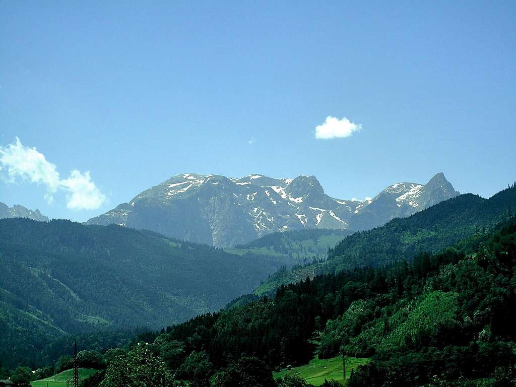 View to the Hochkönig group from Tenneck