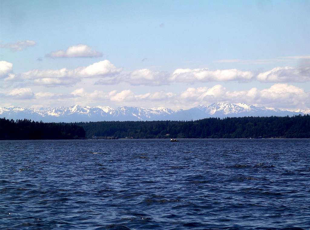 Olympic Mountains Over the South Puget Sound